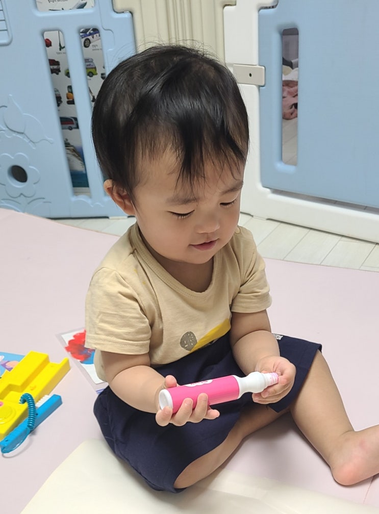 (2세 놀이) 간단한 엄마표 물감놀이