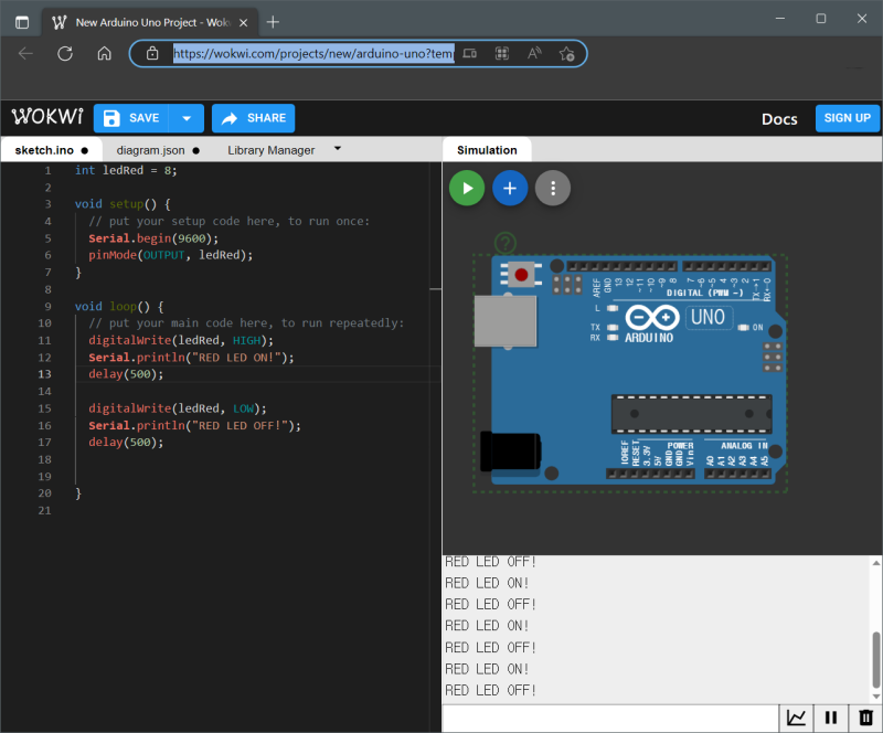 아두이노 시뮬레이터 (Aduino Simulator) 사이트 : 네이버 블로그