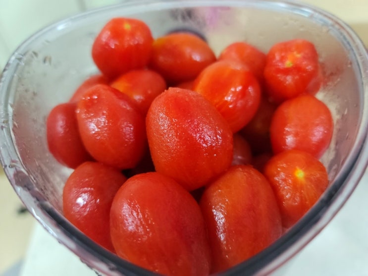 밤야식 수험생 간식 꽈추형 토마토주스 만들기