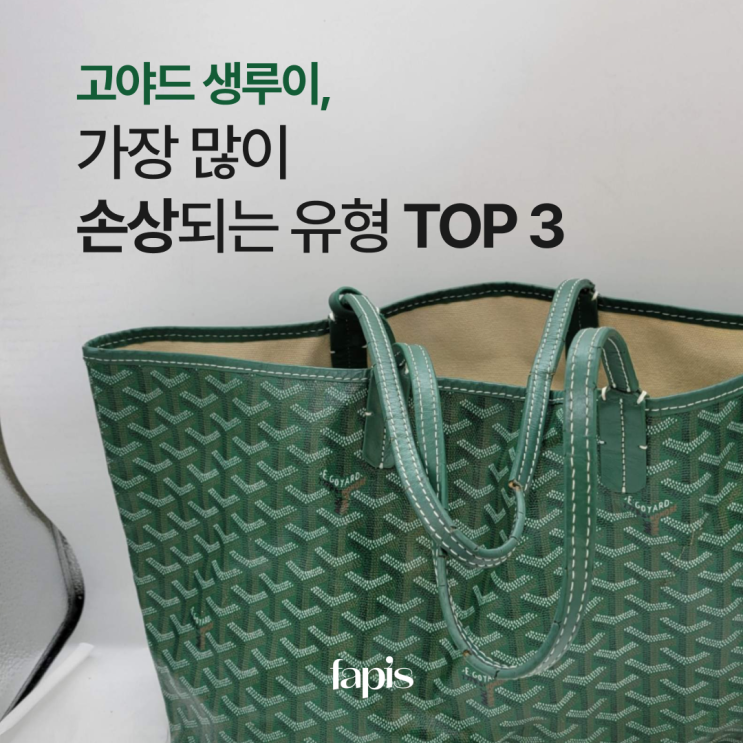  보부상 재질백, 고야드 생루이의 가장 흔한 손상 유형 TOP 3