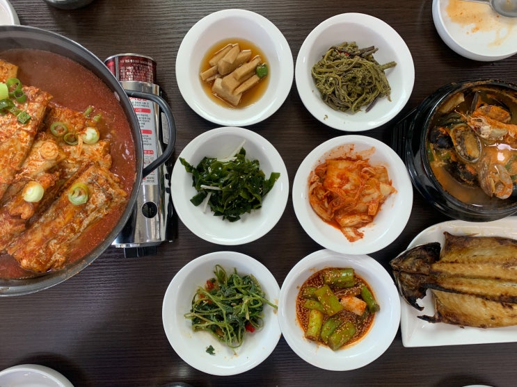  제주 가족여행 성산 가성비숙소 휴안스테이, 갈치조림이 맛있었던 모다정