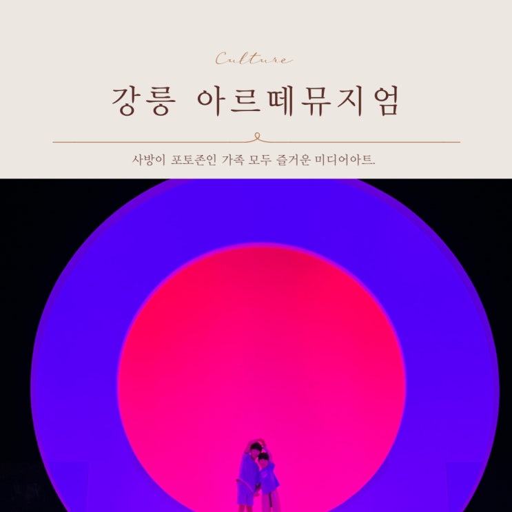  강릉 아르떼뮤지엄 비오는날 실내 아이와갈만한곳 미디어아트 티바
