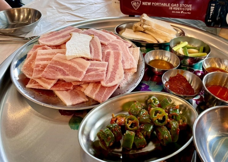  김포 사우동 삼겹살 맛집 냉삼회관 돼지고기 껍데기