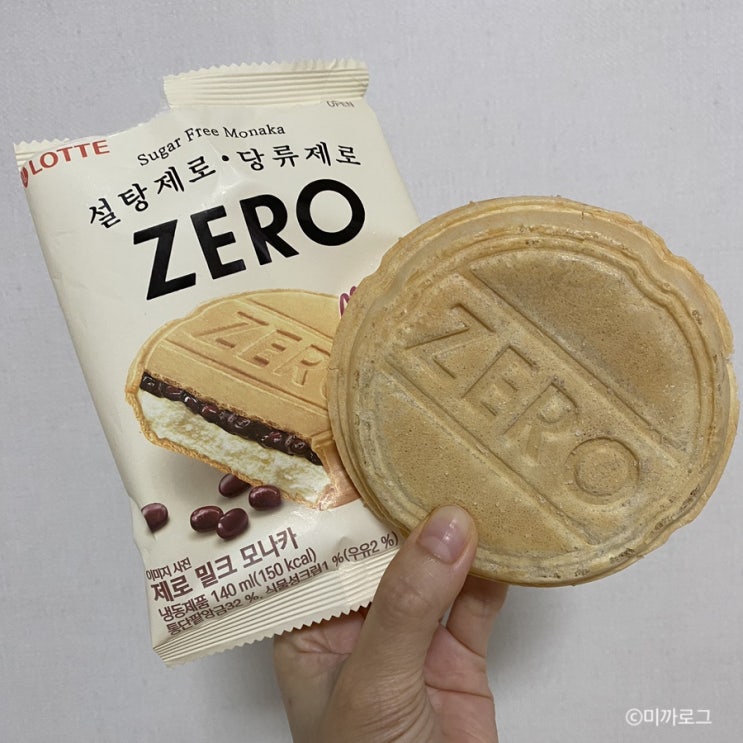  롯데 제로 아이스크림 편의점 모나카 아이스크림 먹어본 후기