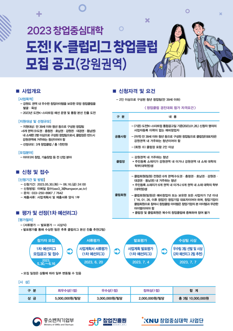  2023 창업중심대학 창업클럽 경진대회 참가자 모집 & 사업계획서 작성대행