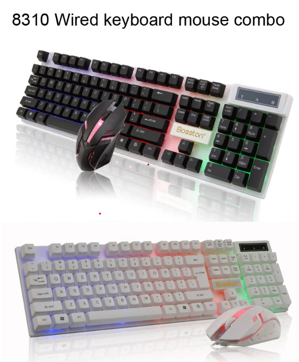  알리 보스스톤 로고 LED 조명 키보드 마우스 콤보 해외직구 내돈내산 후기