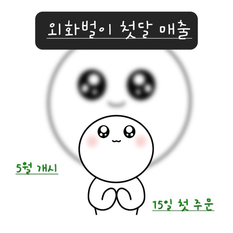  외회벌이 첫 달 매출.