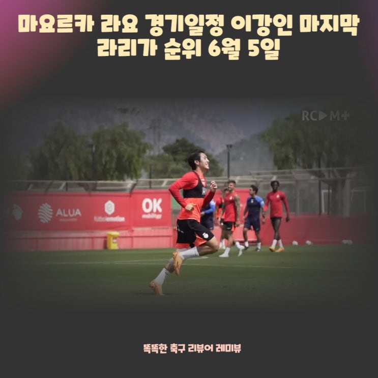 마요르카 라요 경기일정 이강인 마지막 라리가 순위 6월 5일 마요르카 라요 경기일정 이강인 마지막 라리가 순위 6월 5일