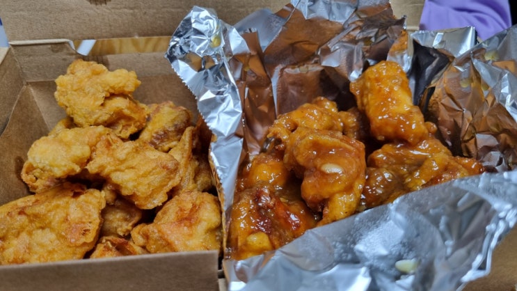  [철산 배달맛집]"페리카나 철산2점"- 순살 후라이드반&마늘반(w.배민특급 할인)