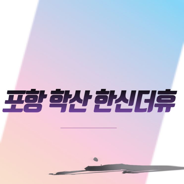  포항 한신더휴 아파트 공급 정리