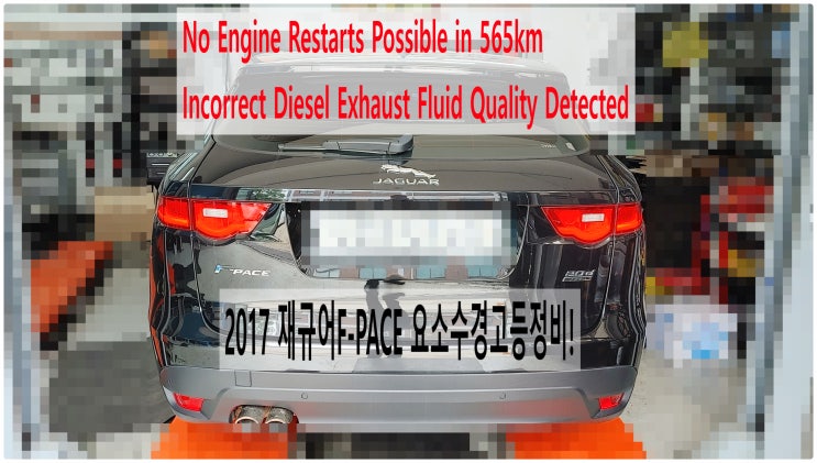 2017 재규어F-PACE 요소수경고등정비! No Engine Restarts Possible in 565km Incorrect Diesel Exhaust Fluid Quality