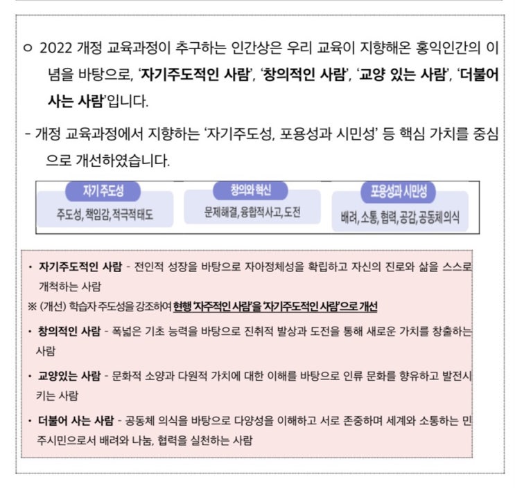  내년부터 시행되는 2022개정교육안 16년생 17년생 주목 할 이유 (2)
