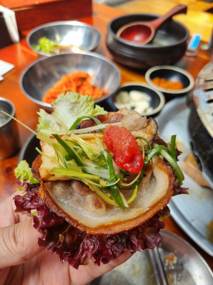  [강남역 삼겹살 맛집] 냉삼과 명란의 환상조합 봉우화로의 명란삼겹살 맛보기.