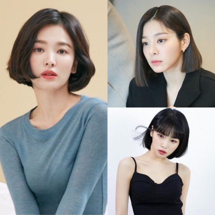  여자 컷트 짧은 단발머리 헤어스타일 : 보니컷, 태슬컷, 슬릭컷