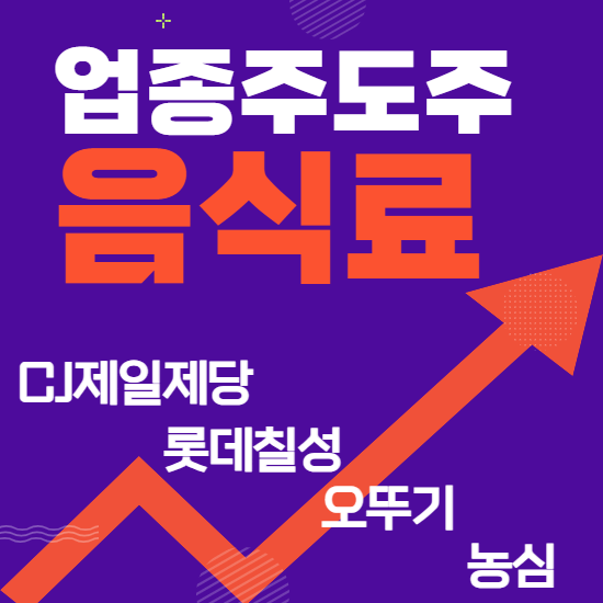  업종주도주 - 음식료(CJ제일제당,롯데칠성,오뚜기,농심)종목 주가 분석 및 미래 투자 전망