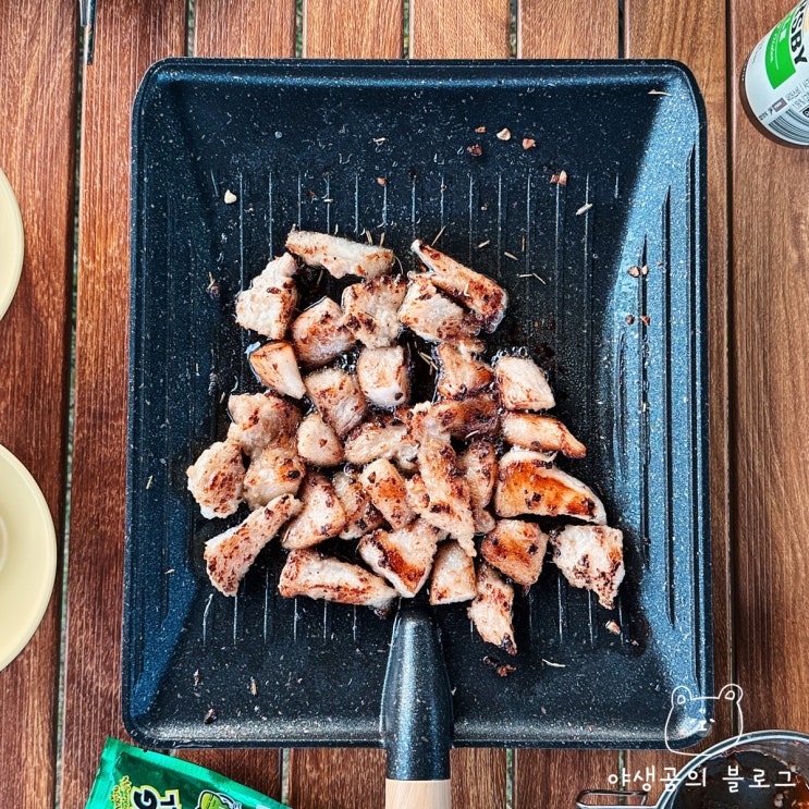  캠핑 그리들팬 리큅 사각 삽그리들 손잡이가 매력적이야