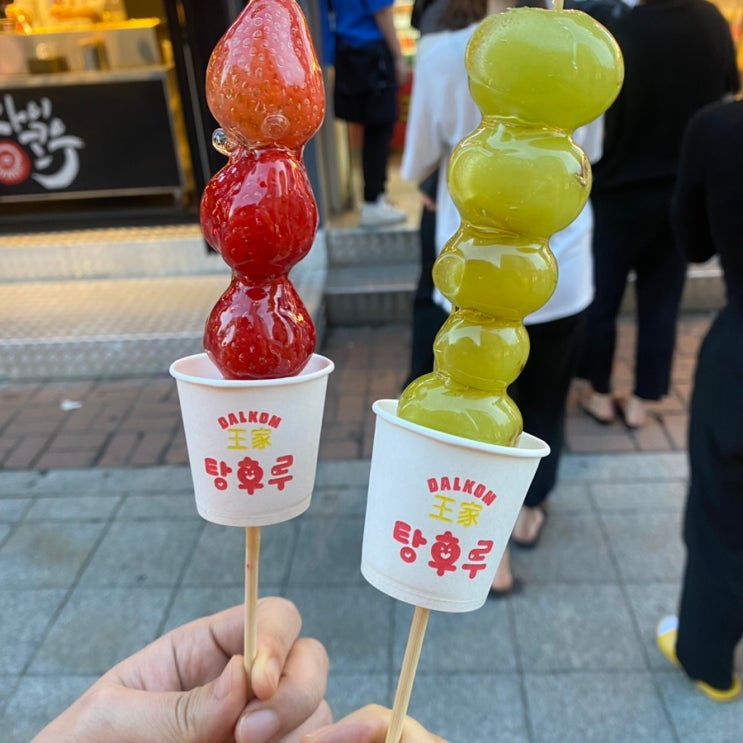  청주 성안길 "왕가탕후루" 딸기&애플포도 탕후루 내돈내산 후기!!!