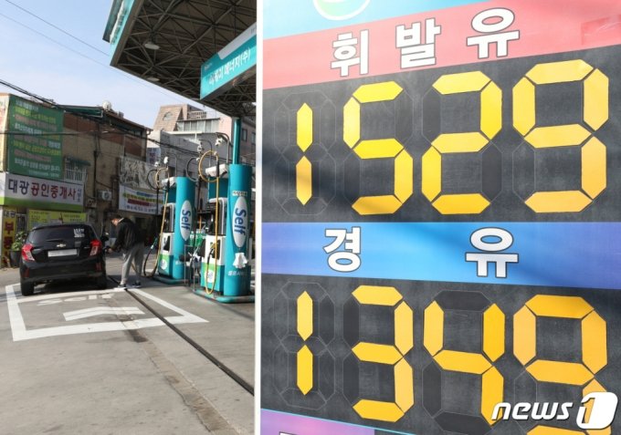 "이제 좀 돌아다녀볼까" 휘발유 가격, 2달만에 1500원대 "이제 좀 돌아다녀볼까" 휘발유 가격, 2달만에 1500원대