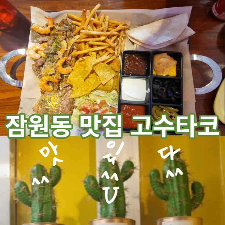 잠원동 맛집 고수타코, 고급 아파트촌에서 즐기는 멕시칸 요리