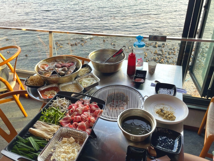  해운대 조개구이 미포 맛집 오션뷰가 펼쳐진 일조집