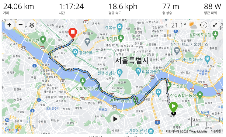  230605 - 오랜만의 자출 그러나 짜증나는 클빠링