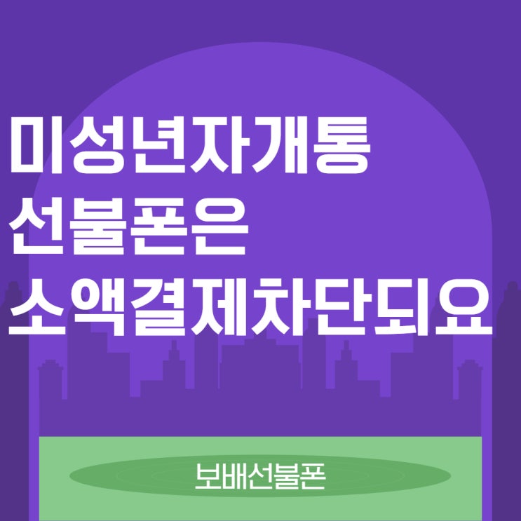 미성년자개통 선불폰은 소액결제 차단되요. 미성년자개통 선불폰은 소액결제 차단되요.