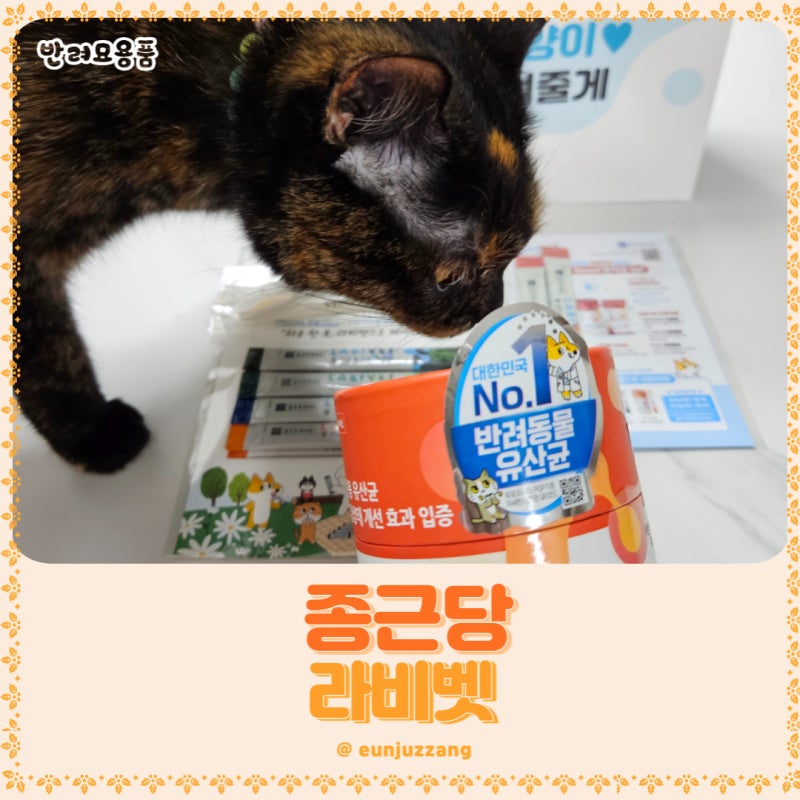 1위 반려동물유산균 우리집 냥이님들을 위한 심장영양제 종근당 라비벳