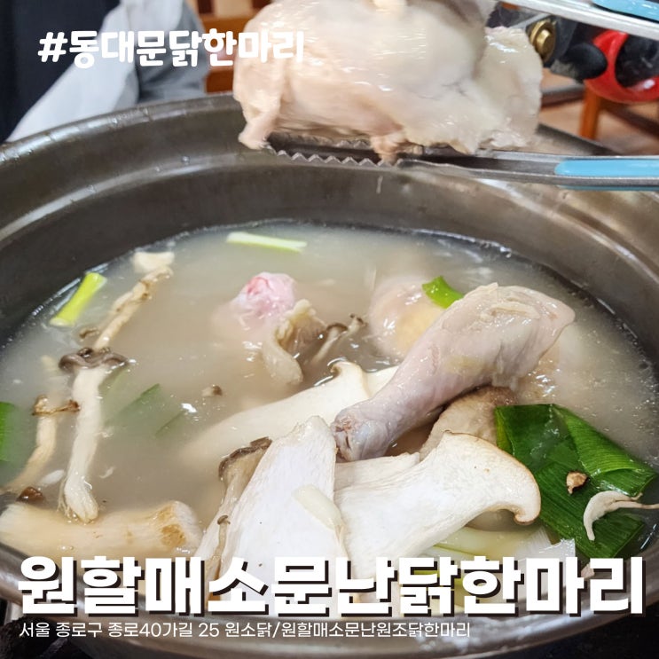  [서울/종로5가 맛집] 동대문닭한마리거리 맛집 원할매소문난닭한마리(슬램덩크 성지?)