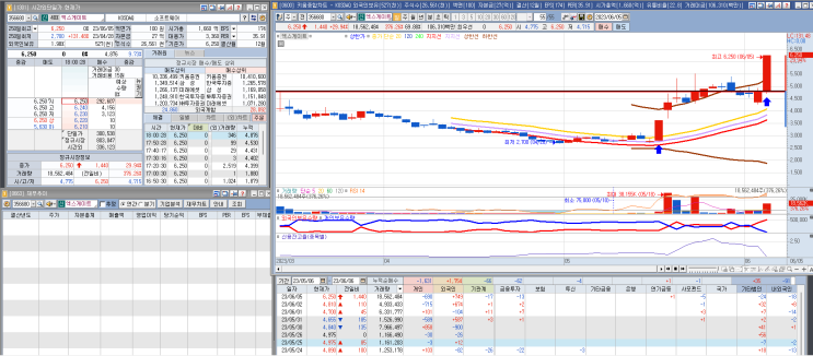 엑스게이트,솔트웨어 상한가 분석(2023년 6월 05일)