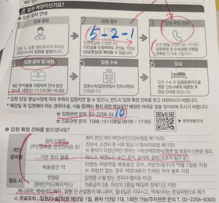  서울 성모병원 응급실 방문 후 앞당겨진 외래진료 일정,뇌동맥류 명의 심내혈관병원 신경외과 신용삼 교수님 초진 진료,절차/23년 입원료(병실료)/입원절차,입원 전 코로나 검사 비용