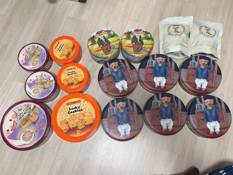 홍콩 제니 쿠키, 마카오 럭키쿠키, 아몬드 쿠키 비교