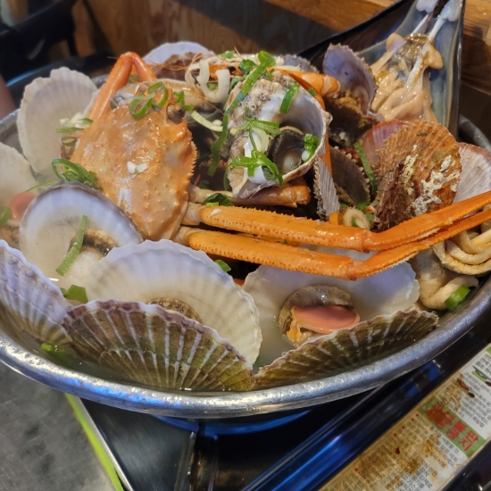  잠수부네 조개전골 조개찜 양재시민의숲 해산물 실내포차