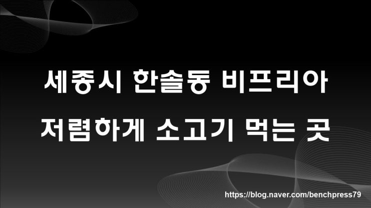  비프리아, 세종시 한솔동 소고기 맛집