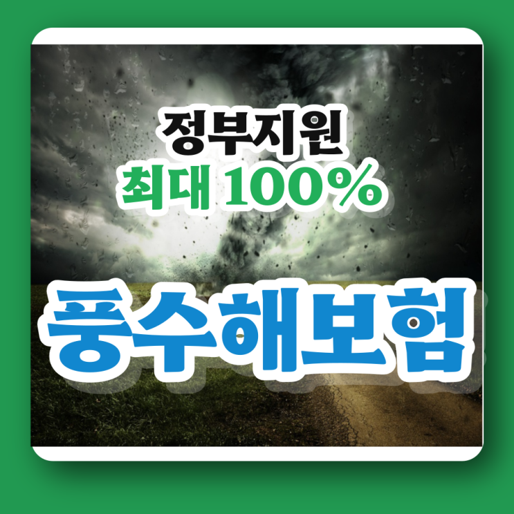 풍수해보험: 자연재해 피해 예방을 위한 정부의 지원 제도 (최대 100% 지원)