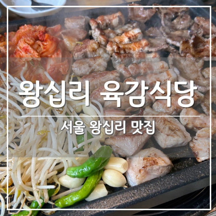  왕십리역 고기 맛집, 숯불 초벌구이 삼겹살 '왕십리 육감식당' (ft. 단체 예약 추천)
