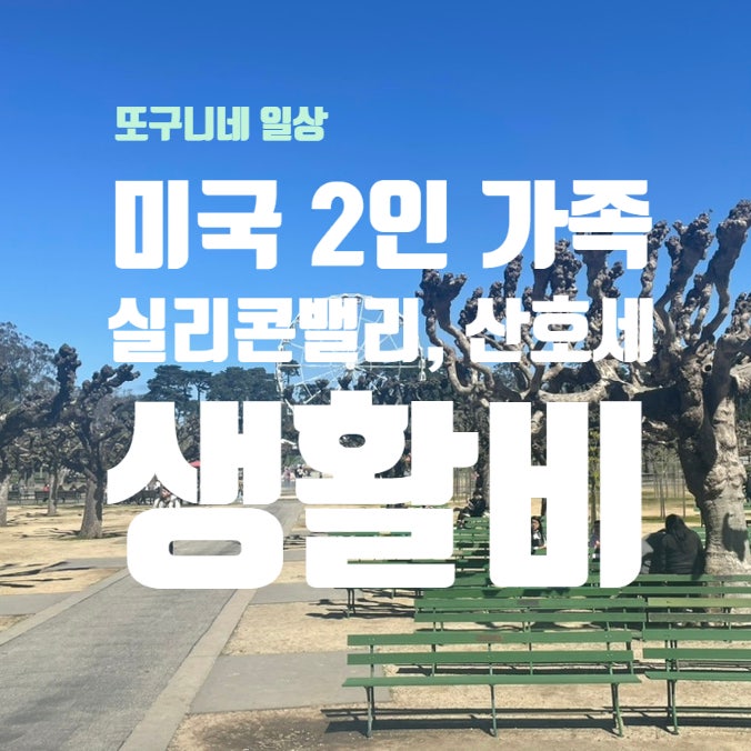  미국 실리콘밸리, 산호세 2인 가족 생활비 - 2023년 5월