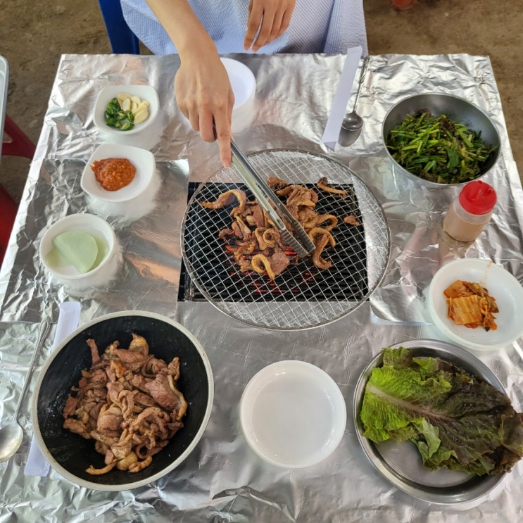 [남양주] 진미오리숯불구이 계곡 있는 야외 캠핑 노포 감성 식당 내돈내산 후기