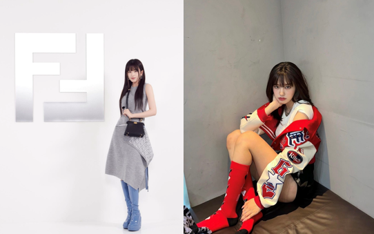  아이브 엠버서더 안유진 펜디 마크제이콥스 및 바시티자켓 야구점퍼