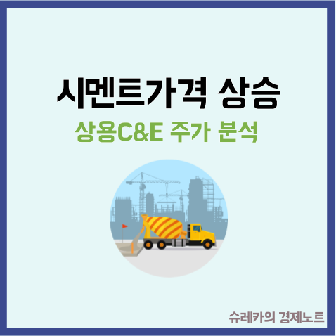  쌍용C&E 주가 양회 씨앤이 시멘트 가격 상승