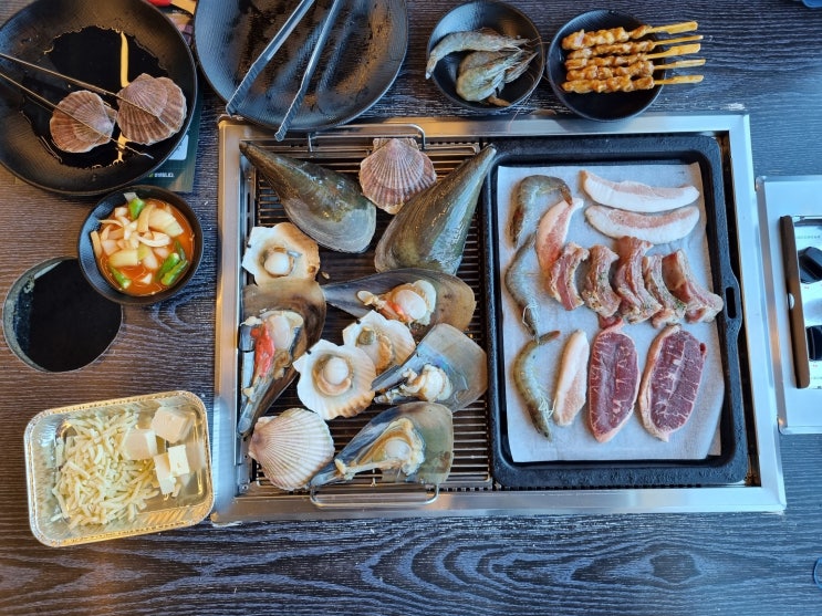  일산해수욕장맛집 조개창고에서 바다보며 조개구이 무한리필먹고왔어요