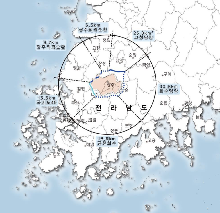  광주~고흥(나로우주센터)간 고속도로 건설을 위한 사전기획조사 용역 발주