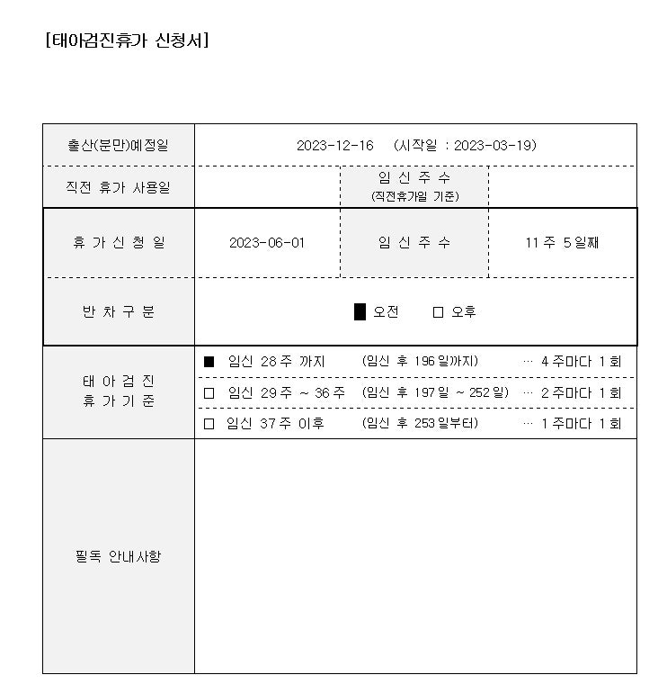 직장인 임산부를 위한 임신기 근로시간 단축, 태아검진 휴가 신청하기 : 네이버 블로그