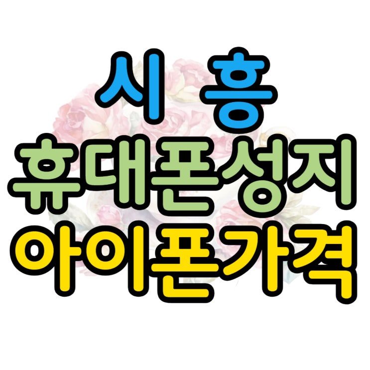 시흥 휴대폰 성지 아이폰 보조금 가격 파악하기 시흥 휴대폰 성지 아이폰 보조금 가격 파악하기