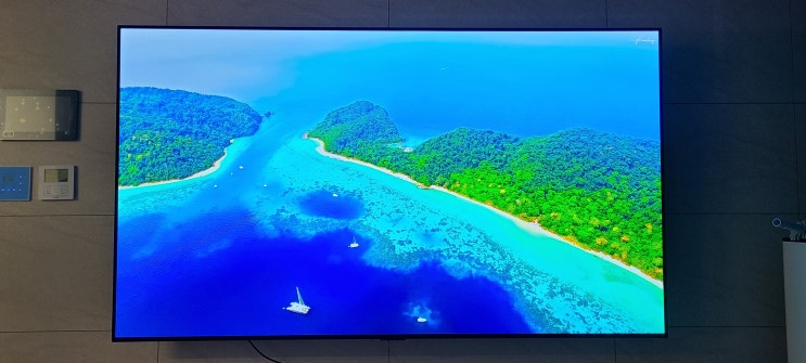  LG 올레드 evo 83인치 벽걸이 티비 (OLED83C2KNA) 내돈내산 한달 리뷰!(무타공 설치)