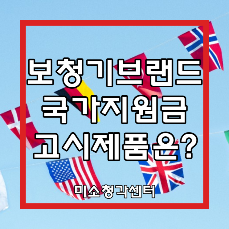  보청기브랜드 국가지원금 신청 가능한 제품은?