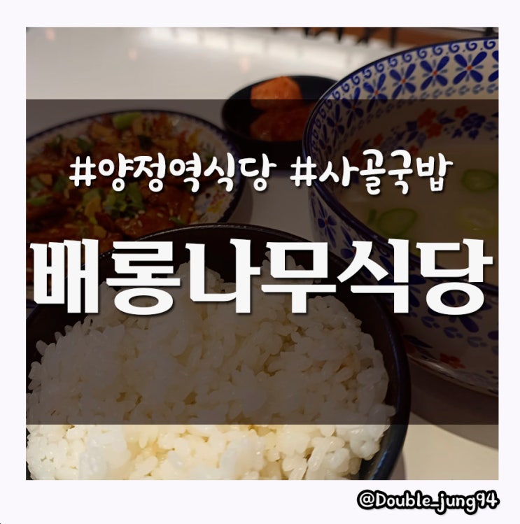  부산 양정역 근처 식당 제육사골정식 배롱나무식당 _ 내돈내산