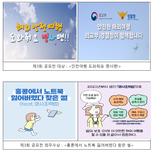 제3회 「해외에서 겪은 사건사고 경험담 공모전」 시상식 개최 제3회 「해외에서 겪은 사건사고 경험담 공모전」 시상식 개최