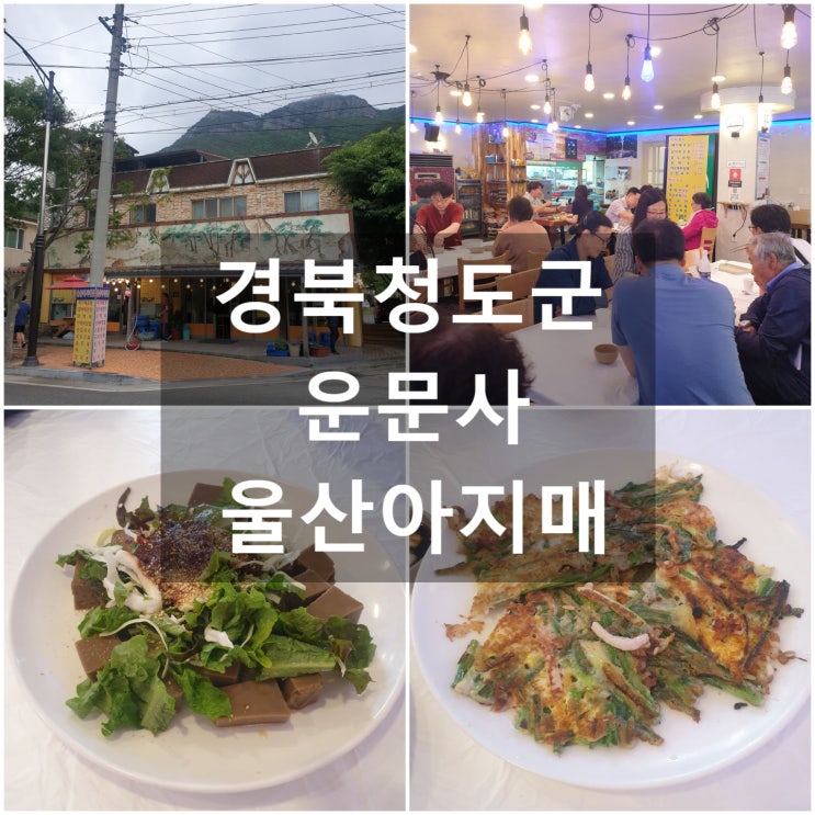  경북청도군 운문사 '울산아지매' #도토리묵 #파전