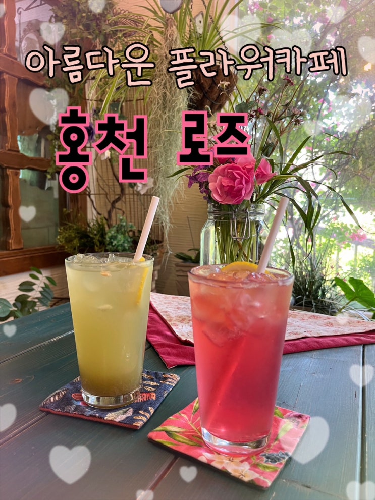  내돈내산 | 수제청으로 만든 아름다운 로즈에이드를 파는 홍천 비발디파크 정원카페 “로즈”