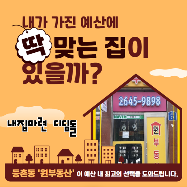 '원부동산' 고객용 정보 내집마련 디딤돌 대출 주택도시기금 vs 한국주택금융공사